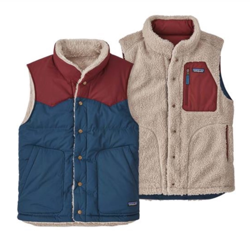 Patagonia Men's Reversible Bivy Vest - Tidepool Blue - NEW